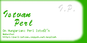 istvan perl business card